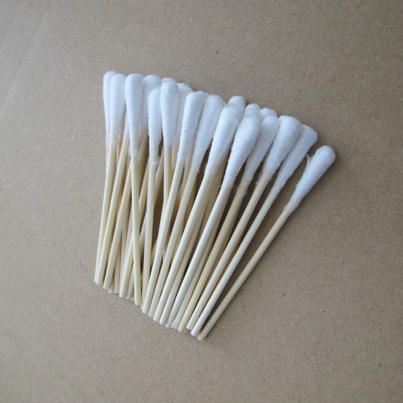 200 pezzi tamponi da 6 pollici bastoncino di cotone tampone per camera bianca salviette dedicate applicatore con punta in cotone tampone di legno