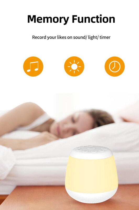 Портативный проигрыватель звука сна для малышей, генератор белого шума с функцией ночной памяти и зарядным устройством для малышей