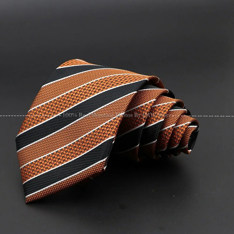 Новый дизайн, Свадебный Мужской галстук, коричневый, однотонный, в полоску, цветочный узор, галстуки для мужчин, бизнес, Прямая поставка, воротник жениха, аксессуары, подарок