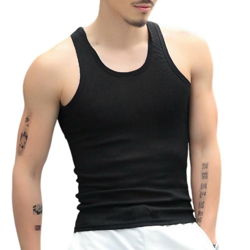 Chaleco deportivo de secado rápido para hombre, camiseta sin mangas con cuello en U, Color sólido, talla grande, 2 unids/lote por bolsa