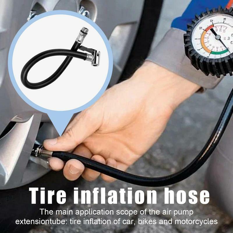 Tire Inflation Hose 37cm Air Pump Replacement Hose Universal Tire Inflation Hose Adapter Valve Connecting Hose for Motorcycles