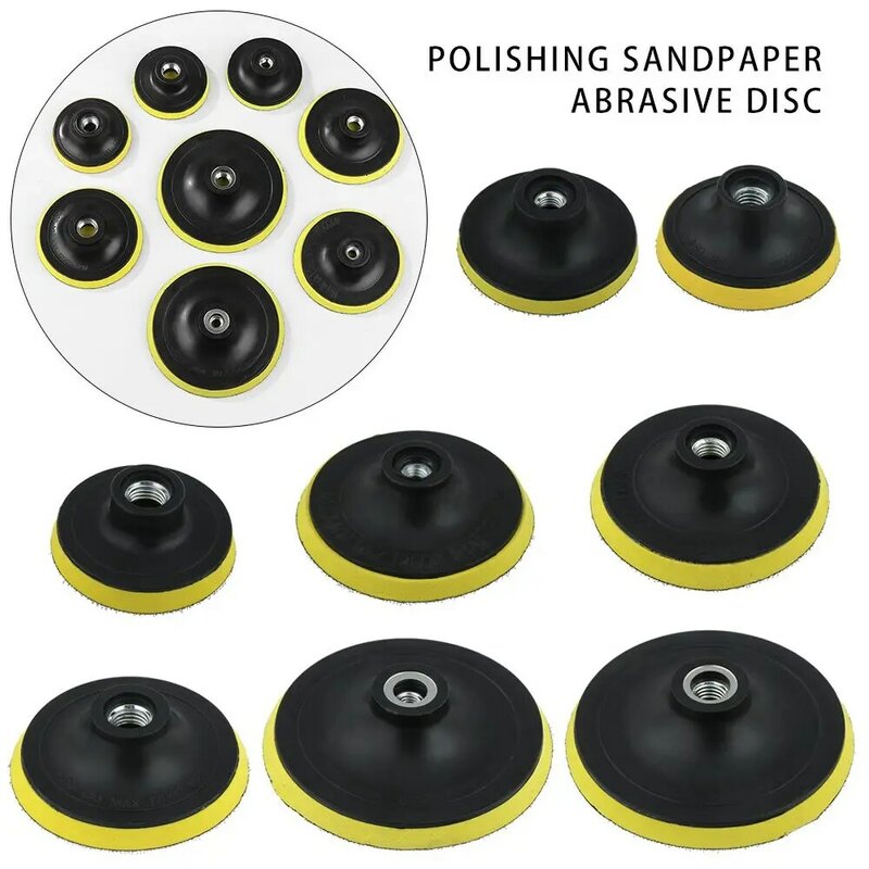 Polish Disc 3/4/5" Abrasive disks Sandpaper Self-adhesive Sanding Disc Backing Pad Hook-Loop Plate Disco soporte Pad