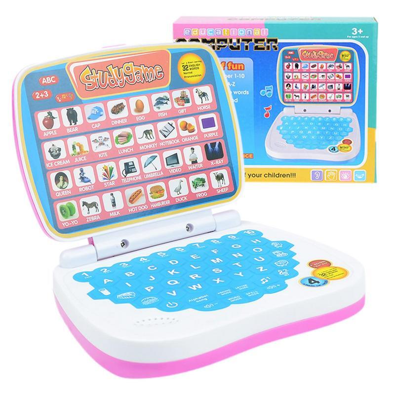 Educação precoce máquina computador portátil brinquedo de aprendizagem puzzle aprendizagem portátil notebook modelo com números montessori brinquedo para crianças
