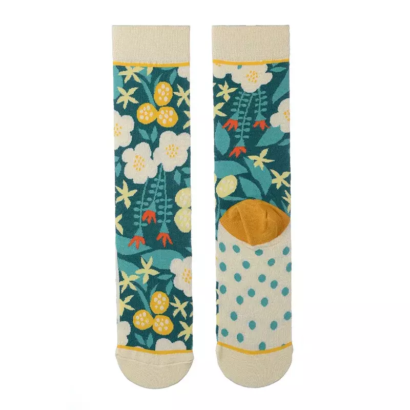 Women's Happy Fun Socks Plant Cactus Graffiti Cotton Socks Personalized Cute Fashion Straight Fashion Socks