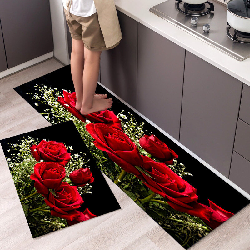 Tappeto da cucina lungo per pavimento tappetino per porta d'ingresso della casa camera da letto soggiorno Decor tappeto da comodino corridoio balcone bagno tappetino antiscivolo