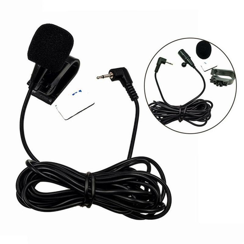 2.5mm colar carro microfone bluetooth externo microfone gps navegador cabo áudio do carro microfone