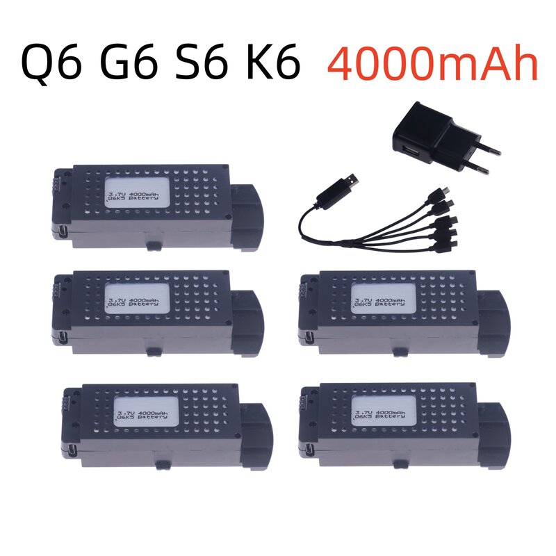 Original Q6 S6 G6 T6 K5 Battery 3.7V  4000mah for Q6 Battery RC Quadcopter Spare Parts For Q6 Drones Battery