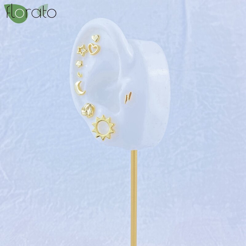 925 Sterling Silber Nadel Exquisite Herz Ohrringe für Frauen Mode Stud Ohrringe Gold Ohrringe Hochzeit Hohe Luxus Schmuck