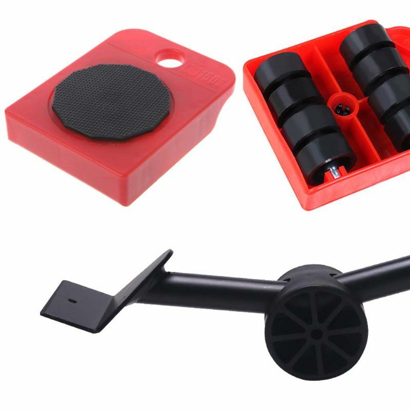 5 sztuk profesjonalne meble Mover zestaw narzędzi ciężkie rzeczy Transport podnośnik kołowy wałek napędowy z kółkiem ruchome urządzenie ręczne