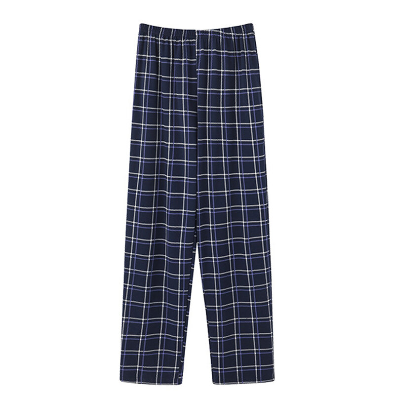 Men’s Cotton Flannel Plaid Pajama Sleep Pants Casual Loose Trousers Loungewear Lounge Bottoms Pyjamas Pants Nightwear