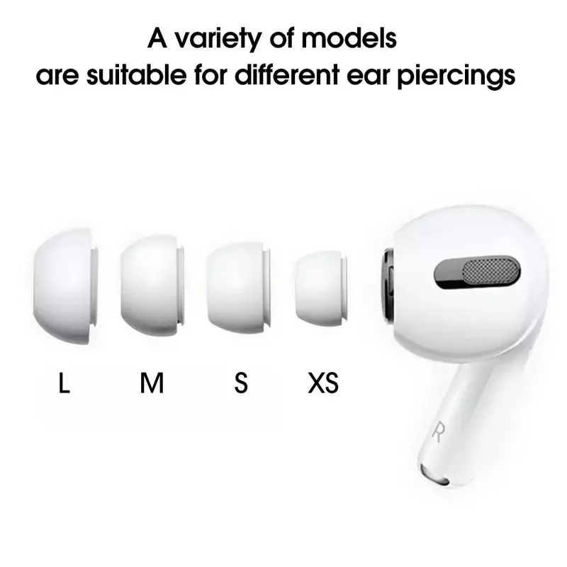 Replacement Eartips For AirPods Pro 1st 2nd Ear Tips Buds Silicone Rubber Eartips Earbuds Cap Gel Accessories XS/S/M/L White