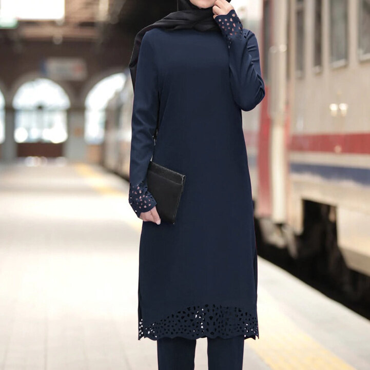 Baju ibadah wanita Muslim, baju ibu usia sedang dan lama baru, pakaian Islami