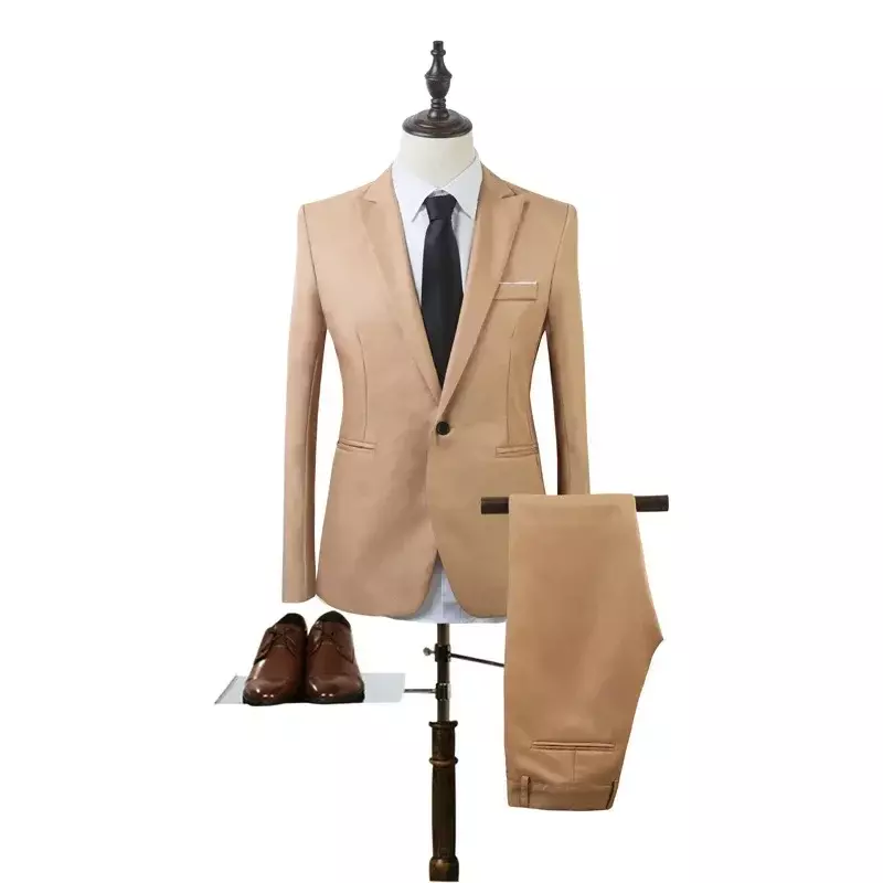 Приталенный мужской костюм Ebay корейской версии, модный мужской костюм 2024, международная торговля, Новый мужской модный бизнес