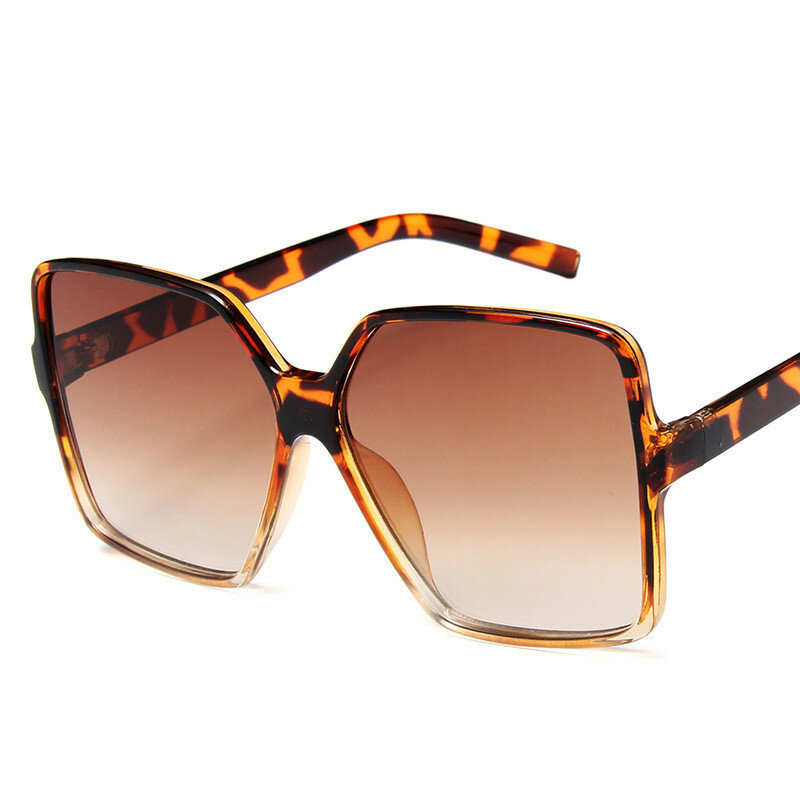 2021 NEW Fashion Women Oversize Sunglasses Gradient Plastic Brand DesignerBig Frame Colorful  Female Sun Glasses Uv400