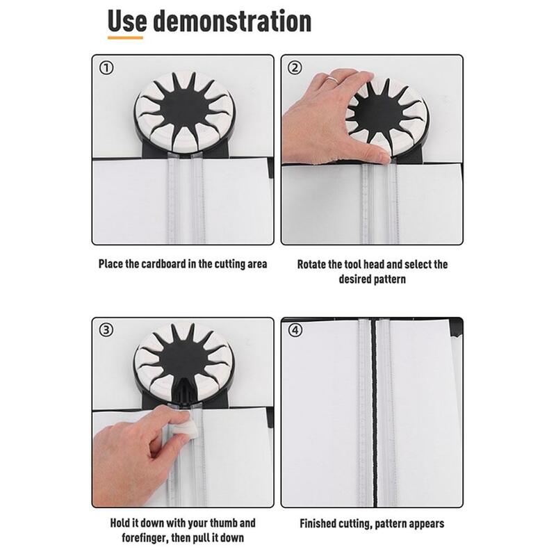 Cortador de papel cortador manual multifuncional, giratório de 360 graus, aparador artesanal manual, bricolage, 12 em 1, novo, 2024