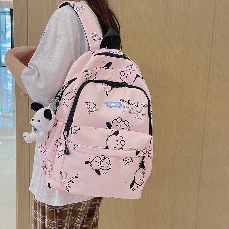 Sanrio New Pacha Dog Student Schoolbag Large Capacity Waterproof Cartoon Lightweight Double-Shoulder Backpack