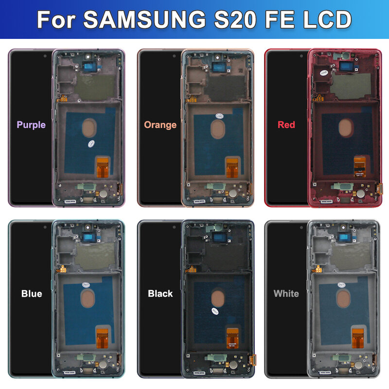AMOLED do Samsung S20 Fe wyświetlacz LCD SM-G780F G780F/G780G ekran dotykowy do Samsung S20 Fe wymiana wyświetlacza