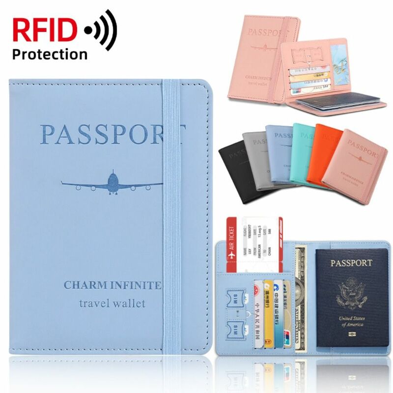 초박형 RFID 여권 커버, 방수 PU 가죽 여권 보호대, 비즈니스 문서 패키지, 여권 거치대, 남녀공용, 신제품