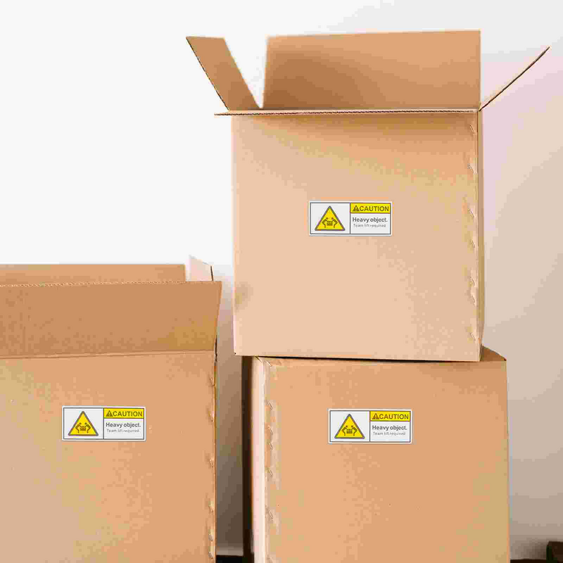 Voorzichtigheid Zware Tag Fluorescerende Gele Behandeling Verzending Pallet Tag Tags Team Lift Verzending Verpakking 500 Tags Rol