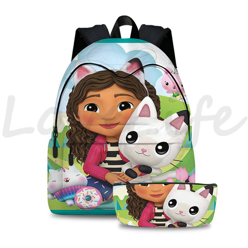 子供用ドールハウスバックパックペンバッグピース/セットカワイイ漫画キッズスクールバッグ学校用ギフト学生耐久性のあるブックバッグ