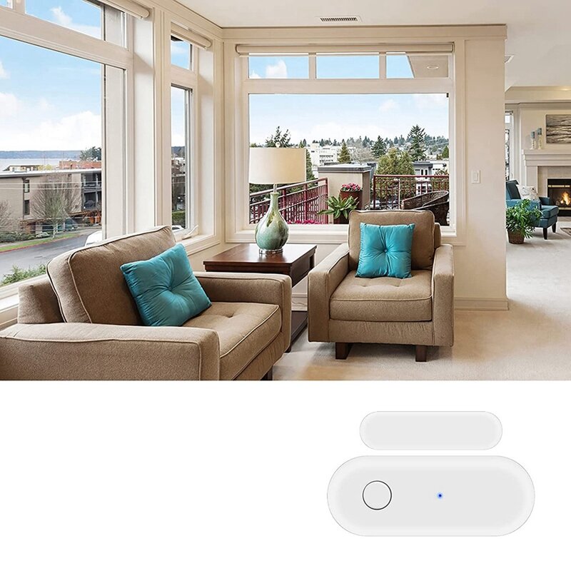 Sensore porta, sensore finestra Wireless Wifi intelligente notifica messaggio in tempo reale compatibile con Alexa Google Assistant