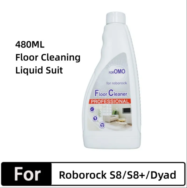 Solución de limpieza de suelo para Roborock S8 Pro Ultra/S7 MaxV Ultra/Dyad/S7, piezas de aspiradora Robot mopas, Antibacterial OMO, 480ML