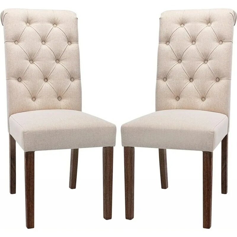 Tufted Dining Room Chairs Set of 2 Chair Café Furniture