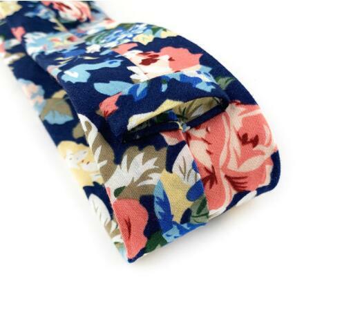 Ricnais 6cm Cotton Tie Paisley Printed Floral Skinny Neck ties Slim Tie For Wedding Party Tie For Men Printed Tie Floral Necktie