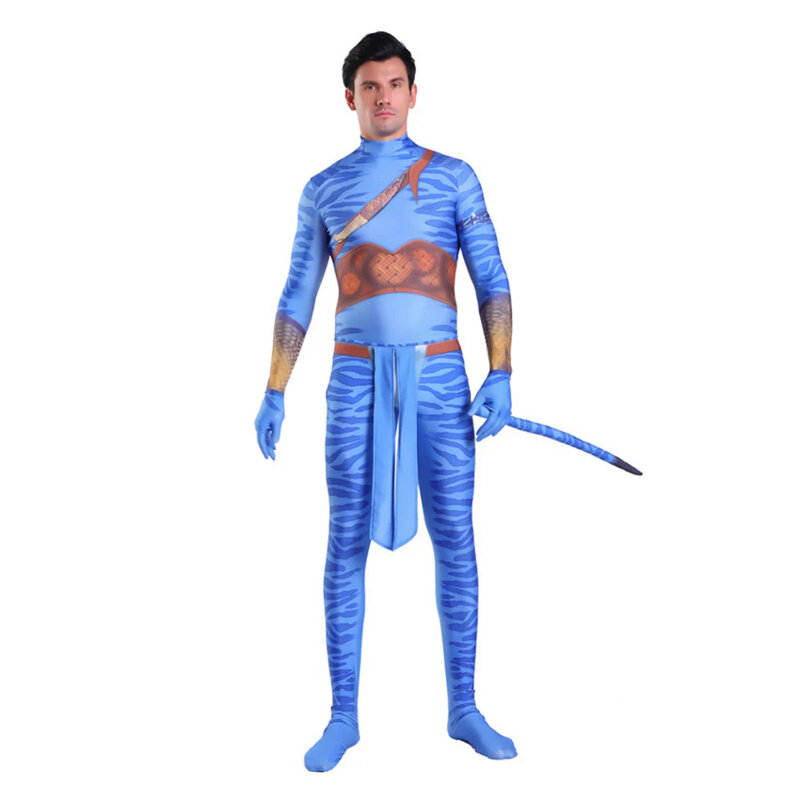 Avatar The Way of Water Cosplay Anime Halloween Costumes for Kids Adult Avatar Zentai Bodysuit Jumpsuits Disguise Woman Clothes