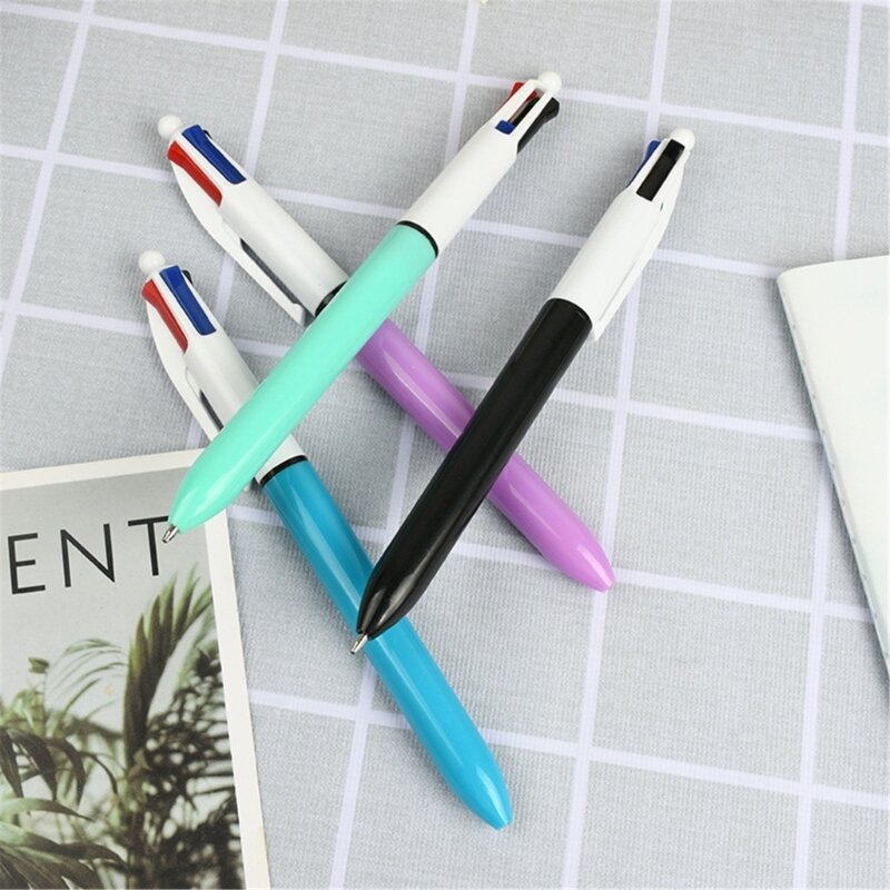 5 шт., разноцветная шариковая ручка, 4 цвета