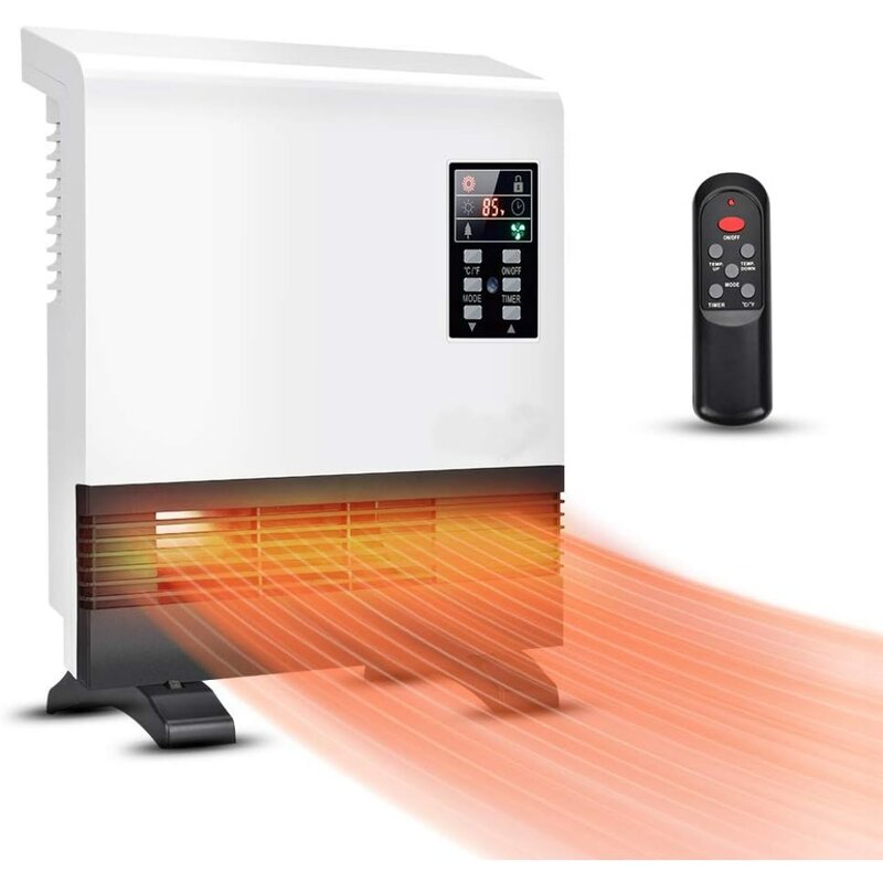 Электрический нагреватель, 1500 Вт, настенный комнатный нагреватель с подставкой, энергосберегающий, таймер, 3 режима, Электрический быстрый нагрев