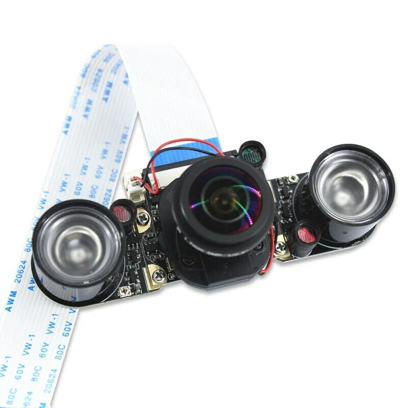 라즈베리 파이 IR 컷 카메라 모듈, 자동 전환 주야간 투시경, 175 도 어안 렌즈, 5MP, OV5647, 1080P