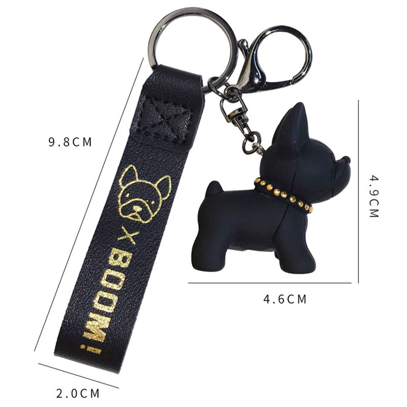 Leuke Creatieve Bulldog Tas Paar Kleine Hanger Mini Puppy Vorm Opknoping Speelgoed Sleutel Ornament Opknoping Cadeau Sleutel Decoratie Accessoires