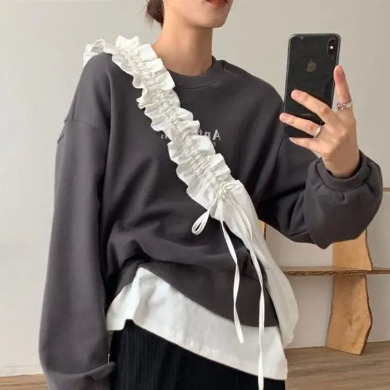 Mbti Designer Plisse Womens Schoudertas Koreaanse Stijl Effen Kleur Grote Capaciteit Mode Handtas Eenvoudige Crossbody Zakken Voor Meisjes