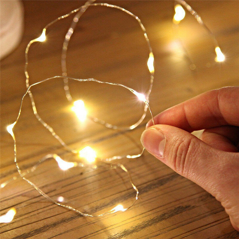 Guirnalda de luces LED para decoración de fiestas, bodas, Navidad, 1m, 2m, 3m