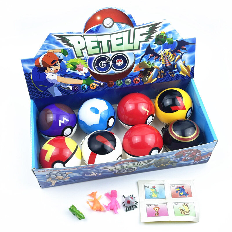 Figuras de acción de Pokémon para niños, 12 piezas, Bola de elfo, Pikachu, Charmander, Kawaii, accesorios para coche, regalos de cumpleaños