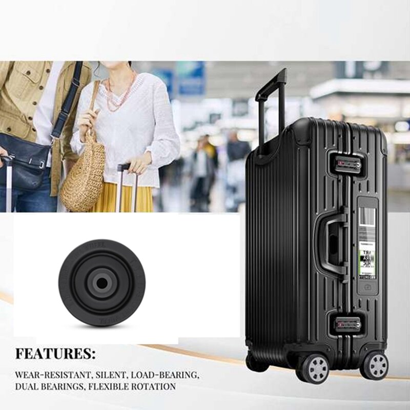 Ruote per bagagli valigetta per carrello Repalcement puleggia accessori universali ruote per valigie da 20-28 pollici per bagagli A