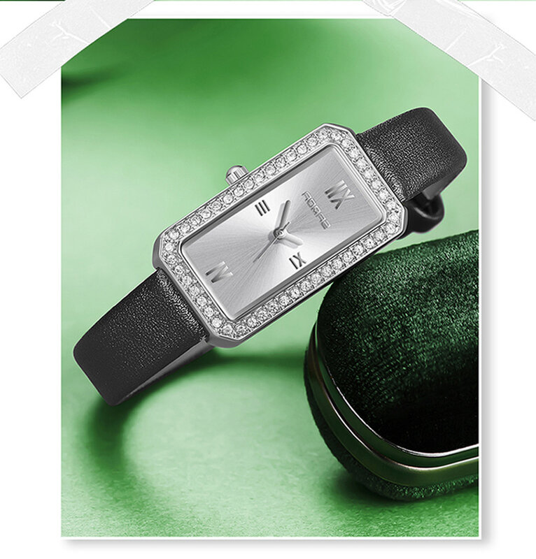 Sanda-relógio de pulso analógico para mulheres, marca superior, design moderno, mostrador retangular, impermeável, movimento de quartzo, negócio, venda quente, moda