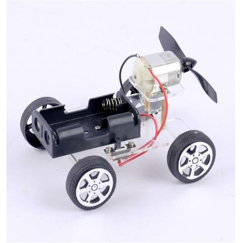 Mini Wind Car Kit para Crianças, Experiência Científica, Brinquedos Educativos, Presentes de Aniversário, DIY, Motor DIY, 130