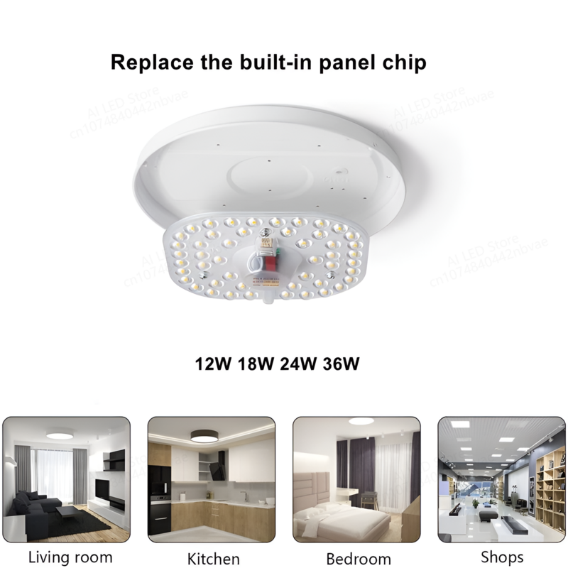 LED pannello cerchio anello luce 12W 18W 24W 36W 50W 60W LED rotondo/quadrato decorazione del soffitto lampada da soffitto AC220V downlight