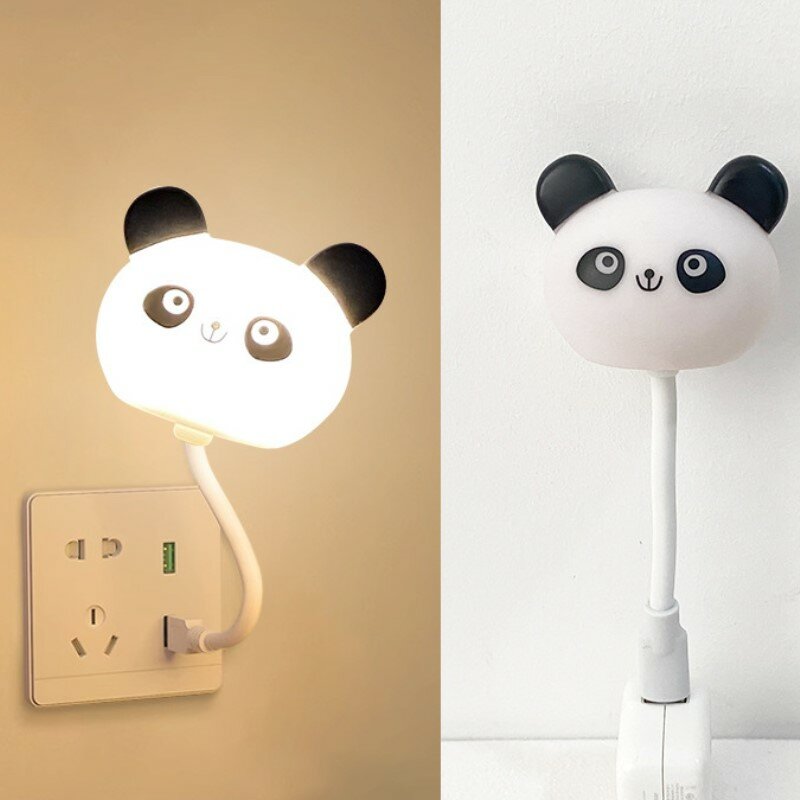 LED USB Night Light para crianças, Lâmpada de cabeceira para bebê, urso, coelho, gato, pato, fofo, desenhos animados, presente de Natal, criança, decoração do quarto