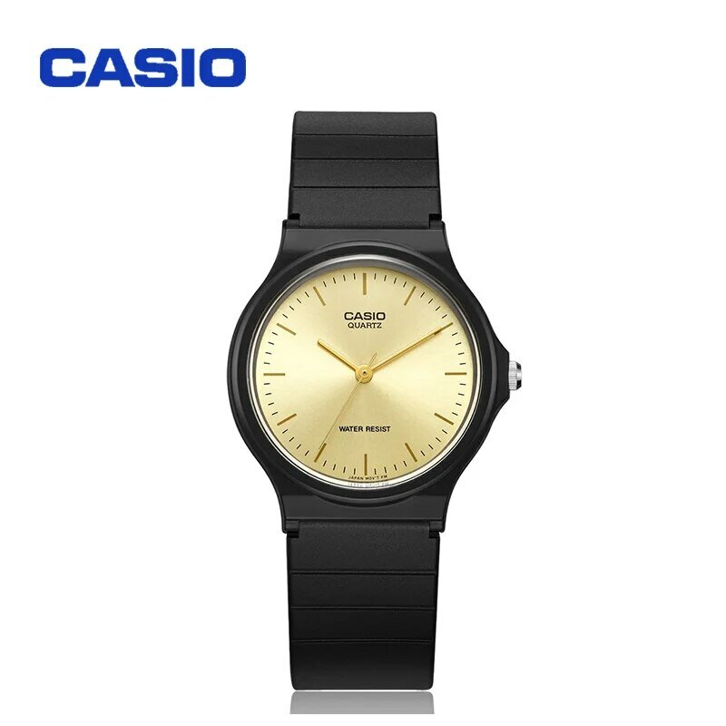 Casio jam tangan MQ-24 seri MQ-76 Fashion wajah berlian Resin berlekuk Dial besar Disk kecil menawan uniseks jam tangan pelajar pria