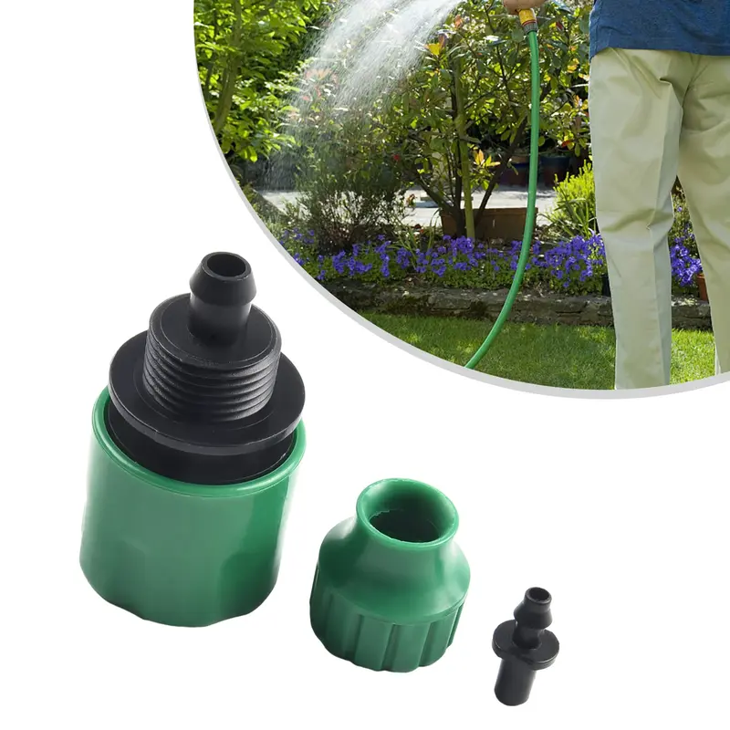 Conector rápido de plástico para manguera de agua de jardín, adaptador de microriego, equipo de riego, 5 unidades