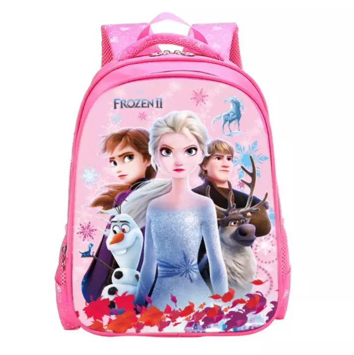 Disney-Mochila De frozen para niños, Bolsa Escolar transpirable, Elsa, Anna, reina de las Nieves, regalo para niñas