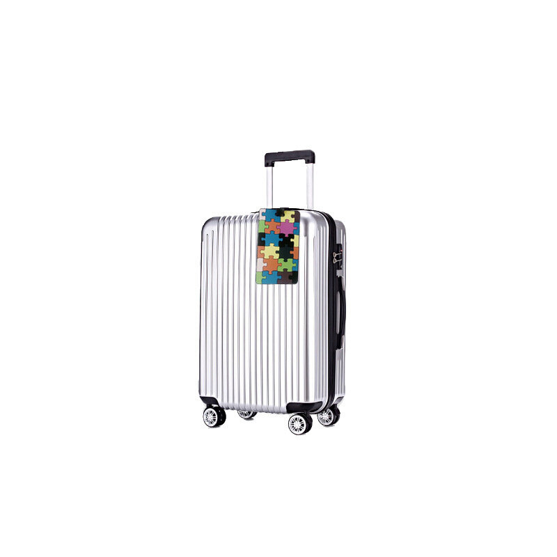 Геометрические бирки для багажа, ПВХ, наименование для багажа, держатель для адресной этикетки, аксессуары для путешествий, рабочие портативные чехлы с защитой от кражи