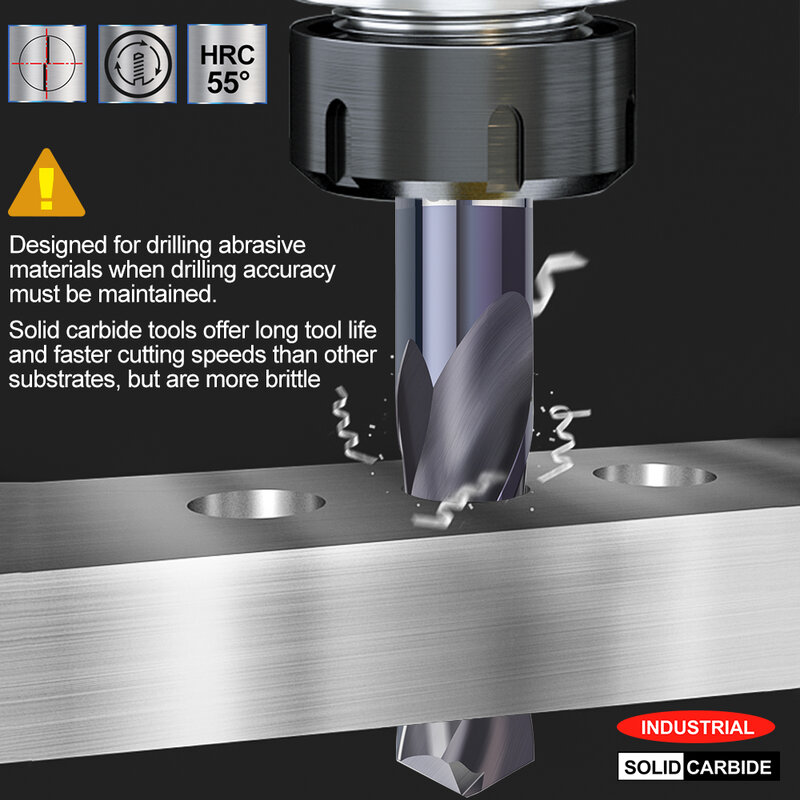 XCAN Carbide Bor Bit 1.0-12Mm VAPO Dilapisi Pistol Bor Bit untuk CNC Mesin Bubut Lubang Cutter Twist bor Bit Logam Alat Bor
