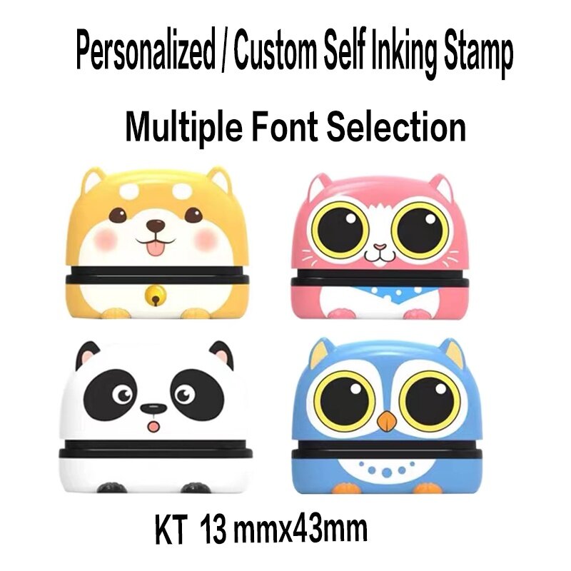 Customized Stamp Personalized【Free ink】 / Custom Self Inking Stamp Name Ink Signature Selfing-Inking Personalized Letter Stamp