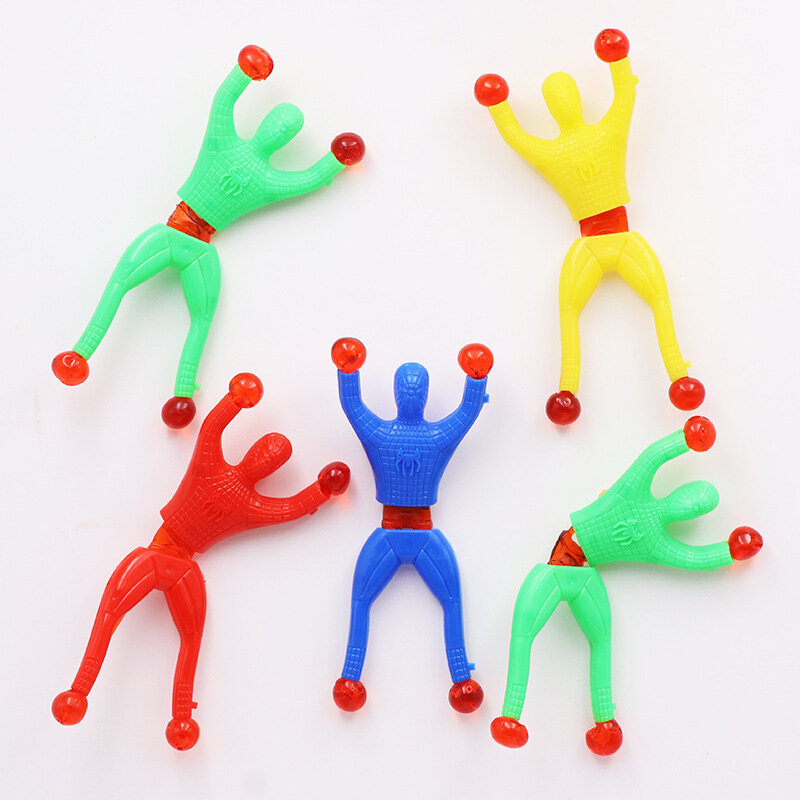 5-50 Pcs/set 8,5 cm Klebrigen Spielzeug Fenster Männer Mit Klebrige Hand 3 Spielzeug Farbe Und Jahre über Kunststoff Geeignet Füße Für Kinder