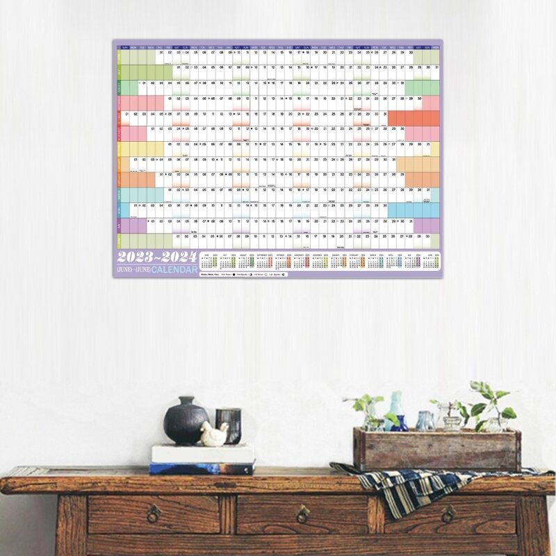 Calendario da parete Planner annuale 2024 (85x62cm) 2024 anno intero per visualizzare il calendario Home Office Work organizer Planner