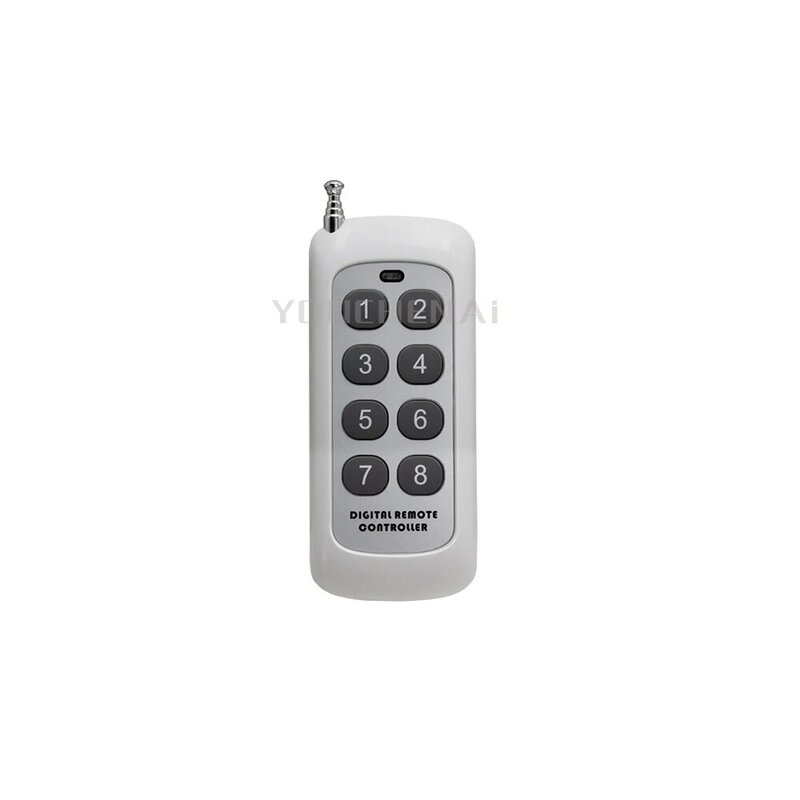 RF Wireless Remote Control Switch System, transmissor e receptor para garagem, 8 relés, AC85-250V